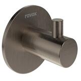 RAVAK Kona KN 111.20GB öntapadós törölközőakasztó, szálcsiszolt grafit (RAV-X07P1475)