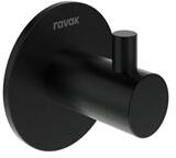 RAVAK Kona KN 111.20BLM öntapadós töröközőakasztó, matt fekete (RAV-X07P1473)
