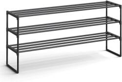 Brius Suport pentru pantofi cu 3 niveluri, structura metalica, 30x117x55 cm, negru (EZ-LSA033B01) Pantofar