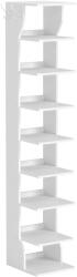 Brius Raft pantofi pentru spatii inguste, 9 niveluri, cu carlige laterale, montaj pe podea, 26x30x147 cm, alb (EZ-LBS210WB01) Pantofar