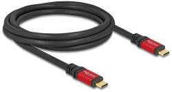 Delock USB-C -> USB-C M/M adatkábel 2m fekete-piros (80051) (80051)