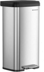 Brius Cos de gunoi din inox, 68 L cu pedala, capac soft close, filtru de carbon pentru neutralizarea mirosurilor, argintiu (EZ-LTB520E68) Cos de gunoi