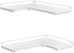 Brius Set de 2 rafturi plutitoare de colt in forma de L, stil industrial, 40x29x14cm, alb (EZ-LLS831W14) Raft