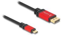 Delock USB Type-C - DisplayPort kábel (DP Alt Mode) 8K 30 Hz-hez HDR 3m piros (80094) (DE80094) (DE80094)
