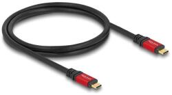 Delock USB-C -> USB-C M/M adatkábel 1m fekete-piros (80040) (80040)