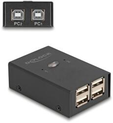 DELOCK USB 2.0 kapcsoló 2 PC - 4 eszköz (11505) (11505) - xupe