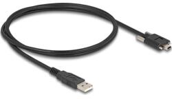 Delock USB 2.0 A-típusú kábel apa - Mini-B-típusú apa csavarokkal 1 m fekete (80478) (80478) (80478)