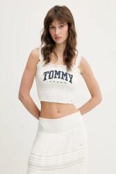 Tommy Jeans top din bumbac PPYA-TSD1R4_00X (DW0DW20240)