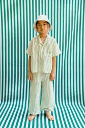 Tinycottons gyerek nadrág lenkeverékből EMERALD STRIPES PANT - fehér 92