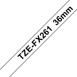 Brother TZE-FX261, Banda Etichete Laminata Flexi Id, Negru Pe Alb, 36MM (TZEFX261_OEM)