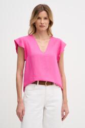 Lola Casademunt női blúz lenvászonnal - rózsaszín XS