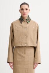 MSGM rövid dzseki női pamut - bézs 38