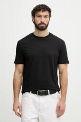 Giorgio Armani póló férfi pamut - fekete L - answear - 16 090 Ft