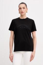 Elisabetta Franchi női pamut T-shirt - fekete 34