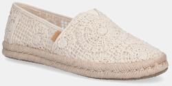 Toms espadrilles CROCHET LACE - bézs Női 36