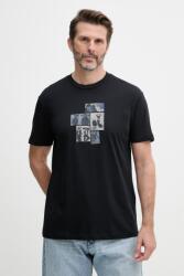 Giorgio Armani póló férfi pamut - sötétkék XXL - answear - 16 090 Ft