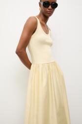 ANSWEAR nyári pamut ruha Unscripted kollekció - sárga XS