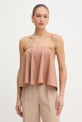 TWINSET váll nélküli női gyapjú hozzáadásával - barna 34