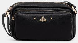 Medicine női műbőr keresztpántos táska - fekete Univerzális méret