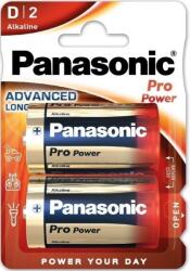 Panasonic Pro Power Alkaline LR20PPG/2BP 1, 5V tartós D góliát elem (Panasonic-LR20PPG-2)