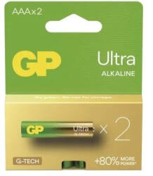 GP Batteries Ultra LR03/2 Alkaline 1, 5V AAA tartós mikro elem (GP-Ultra-LR03-2-B02112)