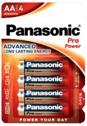 Panasonic Pro Power LR6PPG/4BP Alkaline 1, 5V AA tartós ceruza elem (Panasonic-LR6PPG-4)