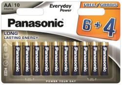 Panasonic Everyday Power LR6EPS/10BW Alkaline 1, 5V AA tartós ceruza elem (Panasonic-LR6EPS-10BW)