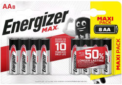 Energizer Max LR6/8 Alkaline 1, 5V AA tartós ceruza elem (ENERGIZER-MAX-CERUZA-8)