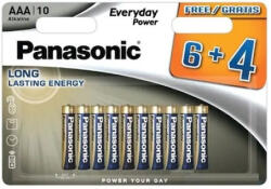 Panasonic Everyday Power LR03EPS/10BW Alkaline 1, 5V AAA tartós mikro elem (Panasonic-LR03EPS-10BW)