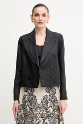 Luisa Spagnoli len blézer - fekete 44