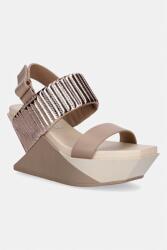 United Nude bőr szandál éksarokkal Delta Wedge Puffier - bézs Női 38
