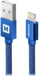 SWISSTEN 71523208 USB-A apa - Ligthning apa Adat- és Töltőkábel 1.2m - Kék (71523208) (71523208)