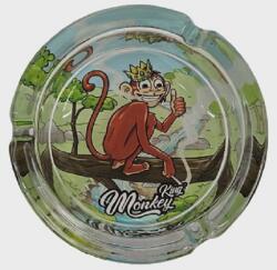  Monkey King üveg hamutartó - Fán ülő koronás majom mintával, Ø 10 cm (A-133014-1)