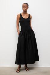 ANSWEAR nyári pamut ruha Unscripted kollekció - fekete XS
