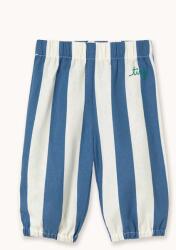 Tinycottons gyerek nadrág lenkeverékből LIGHT NAVY STRIPES BABY PANT - kék 80