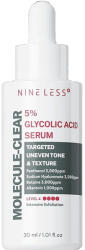 NINE LESS Molecule-Clear 5% Glycolic Acid Serum - Szérum-Peeling a Bőr Textúrájának Javítására 30ml
