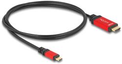 Delock USB Type-C - HDMI kábel (DP Alt Mode) 8K 60 Hz-hez HDR 1m piros (80095) (DE80095)