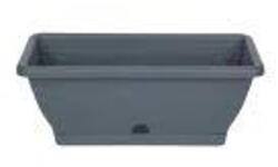  Virágláda/balkonláda virág mintás 40 x 20 x 15 cm alátéttel, antracyt (PE20- antracyt)