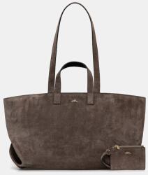 APC A. P. C. velúr táska LE DRUMMER - barna Univerzális méret