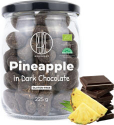 BrainMax Pure Pure® Pineapple in Dark Chocolate, Лиофилизиран ананас в тъмен шоколад, BIO, 225 г