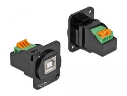 Delock D-típusú Modul USB 2.0 B-típusú hüvely anya sorkapocs modul (86733) (86733) (86733)