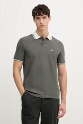 Giorgio Armani férfi pamut póló - zöld S - answear - 23 990 Ft