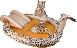 Swim Essentials Beige Leopard felfújható medence csúszdával 210 cm (SE-2020SE304)
