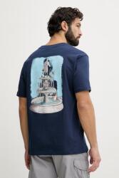 New Balance t-shirt férfi pamut Fountain - sötétkék M