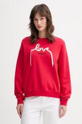 Converse melegítőfelső női pamut CHUCKS IN LOVE - piros XS