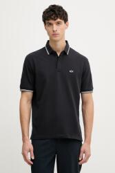 Giorgio Armani póló férfi pamut elasztánnal - sötétkék M - answear - 21 990 Ft