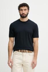 Giorgio Armani férfi pamut t-shirt - sötétkék M - answear - 38 990 Ft