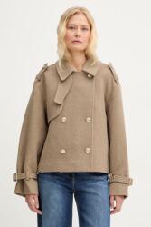 Morgan női kabát gyapjú hozzáadásával - bézs 36