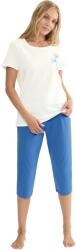Triumph Pijama dama TRIUMPH SETS PK CAPRI X 03 WHITE/BLUE: 42 (10227221_PW01 42)