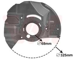 VAN WEZEL Ochranný plech proti rozstreku, Brzdový kotúč VAN WEZEL 0646371 (0646371)